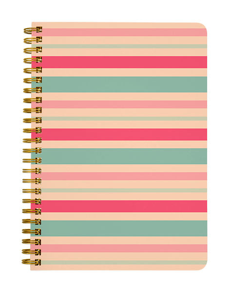 Colourful Horizontal Lines Pattern Notebook
