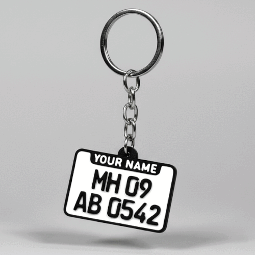 Number Plate Keychain (2-Liner)
