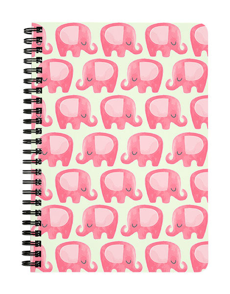 Cute & Lazy Elephant Pattern Notebook