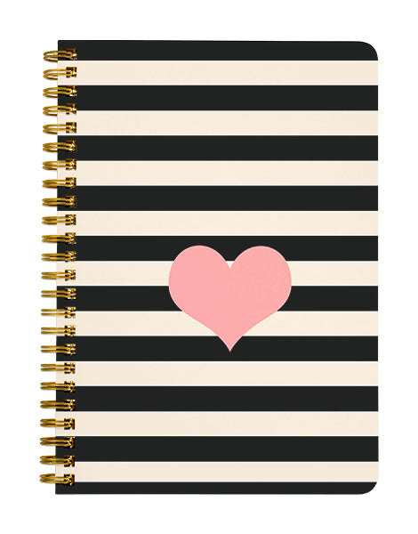 Stripes and Heart Notebook