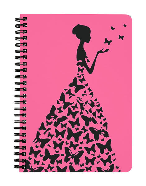 Butterfly Princess Black Notebook