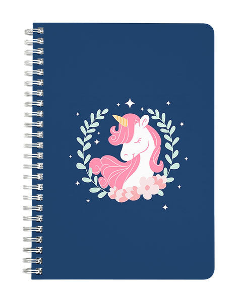 Pink Blue Unicorn Notebook