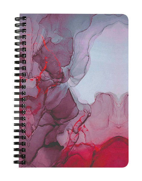 Abstract Beautiful Marble Red Notebook