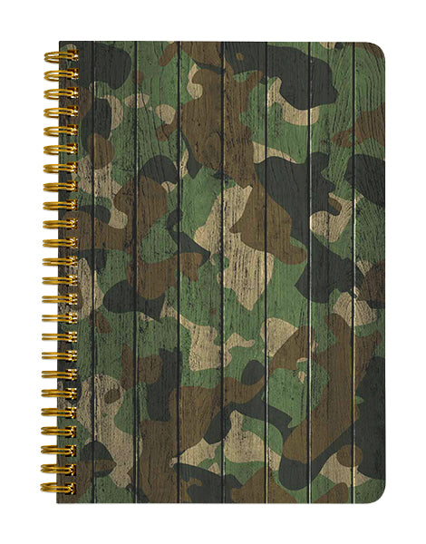 Army Wood Texture Notebook