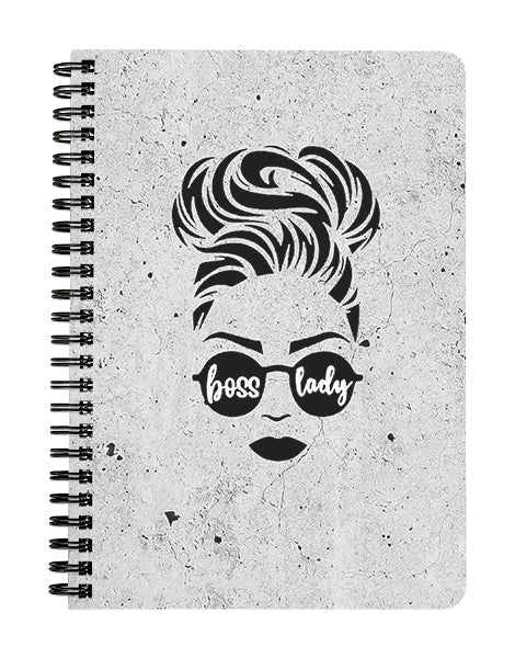 Boss Lady White Texture Notebook