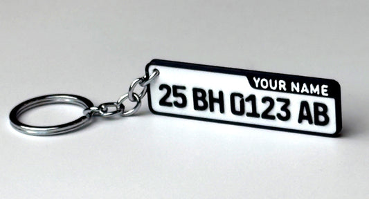 Custom Number‑Plate Keychain