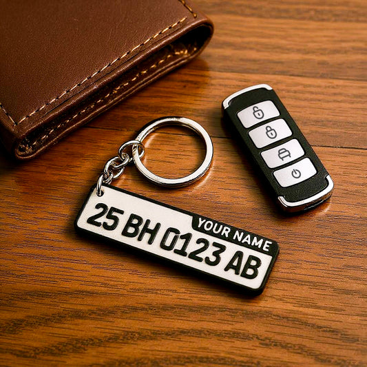 Custom Number‑Plate Keychain